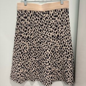 Ann Taylor Animal print sweater skirt